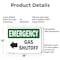 Signmission Gas Shutoff (Left Arrow) With Symbol, 18 in W x Rectangle, Aluminum OS-2PACK-EM-A-1218-L-10388 - alternate 2